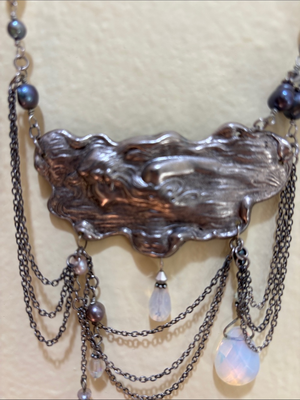 Unique silver statement necklace - Picture 2 of 4